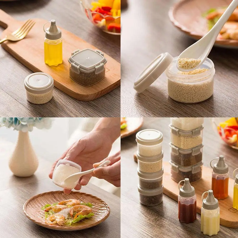 

Plastic Sauce Squeeze Bottle Mini Seasoning Box Salad Containers Dressing Outdoor Spice Tool Portable Barbecue Jar Kitchen B4Z4