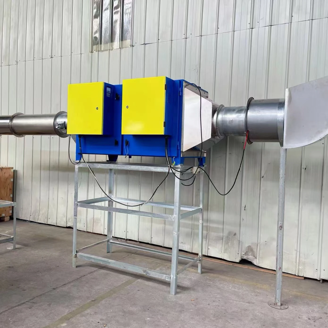 معدات النظام الصناعي جهاز تنقية دخان الزيت بفلتر غاز المداخن بدرجة حرارة عالية