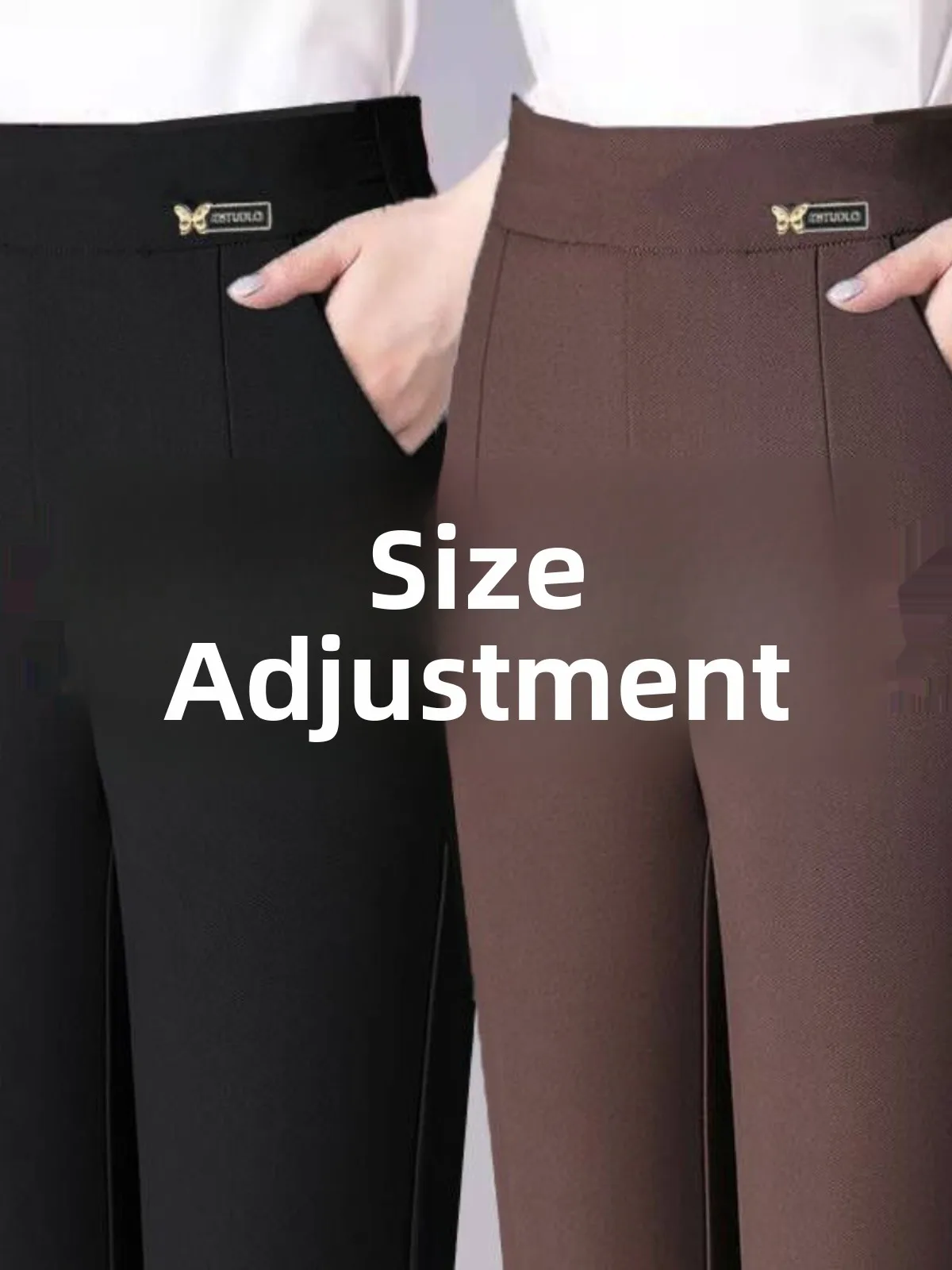 

Модные брюки Harlan, женские повседневные однотонные брюки с высокой талией для похудения, осень 2024, новинка, удобный свободный крой