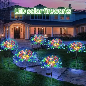 1pc 태양 전원 현악 램프 나무 방수 야외 전구 잔디 파티오 정원 90/120/150/200 LED 빛 DIY 장식