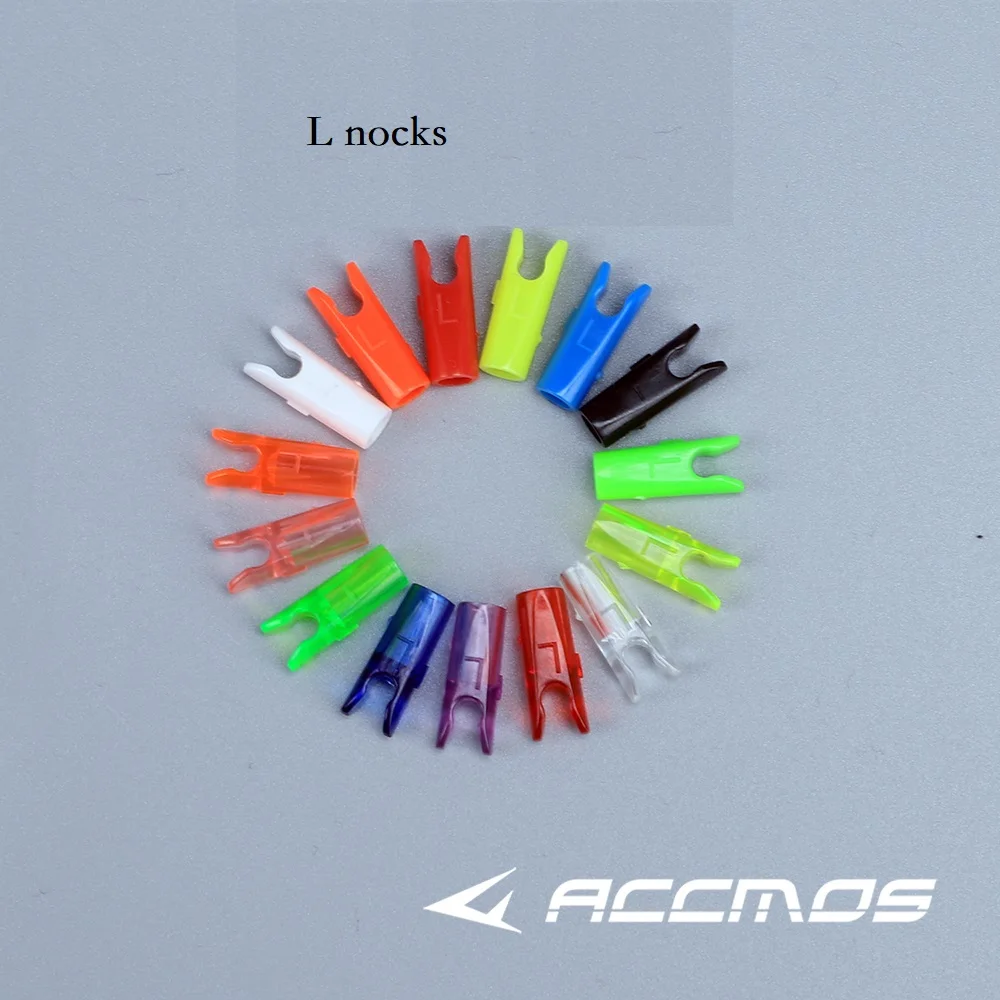 60pcs DIY Plastic Arrow Pin Nocks Size L For ID4.2mm ID6.2mm 3.2mm Arrow Shaft Archery Accessory