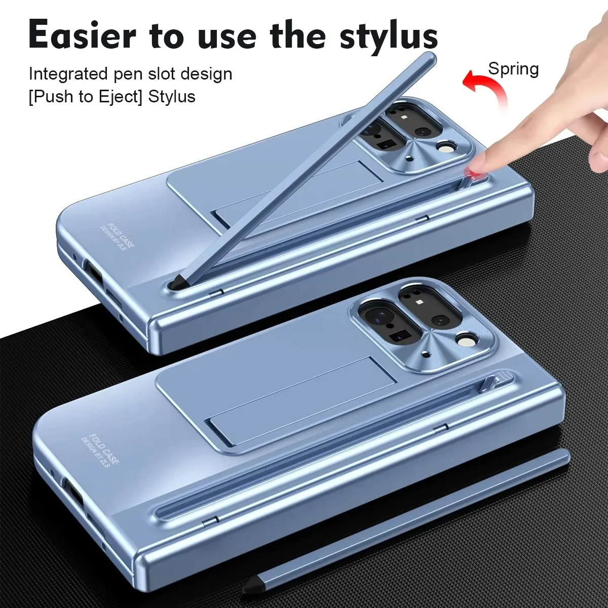 

Full Protection Hinge Touch Pen Folding Cover For Samsung Galaxy Z Fold 6 5 4 3 Glass Film For Google Pixel 9 Pro Fold2 case