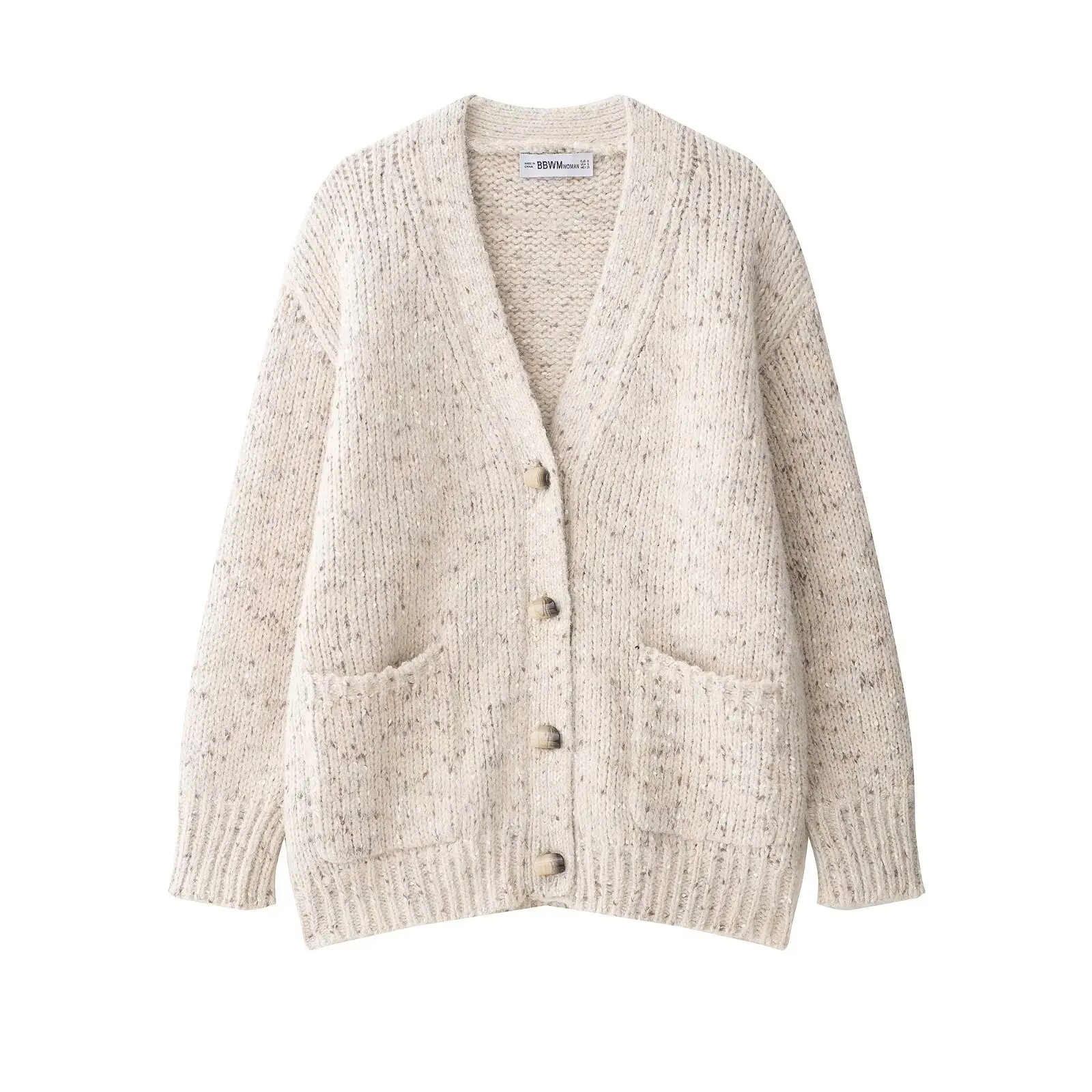 

Women's Knit Cardigan 2025 Fall New Arrival Women's Fashion Polka Dot Knit Oversized Jacket