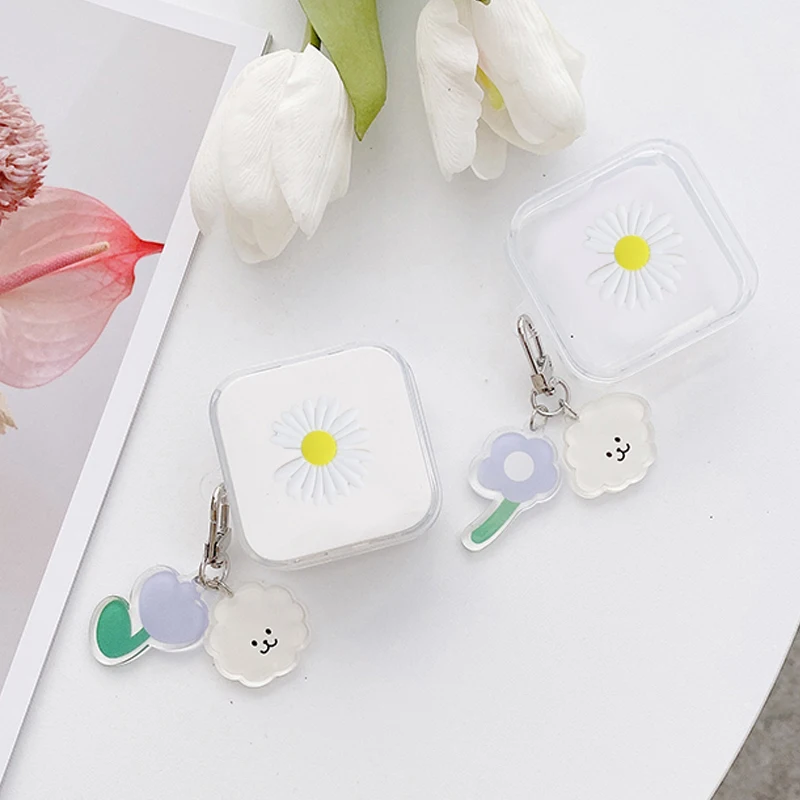 ل QCY T13 حالة لطيف الحب سماعة غطاء مع المفاتيح لينة واضحة غطاء وقائي ل qcy t13 TWS علبة صندوق الهاتف