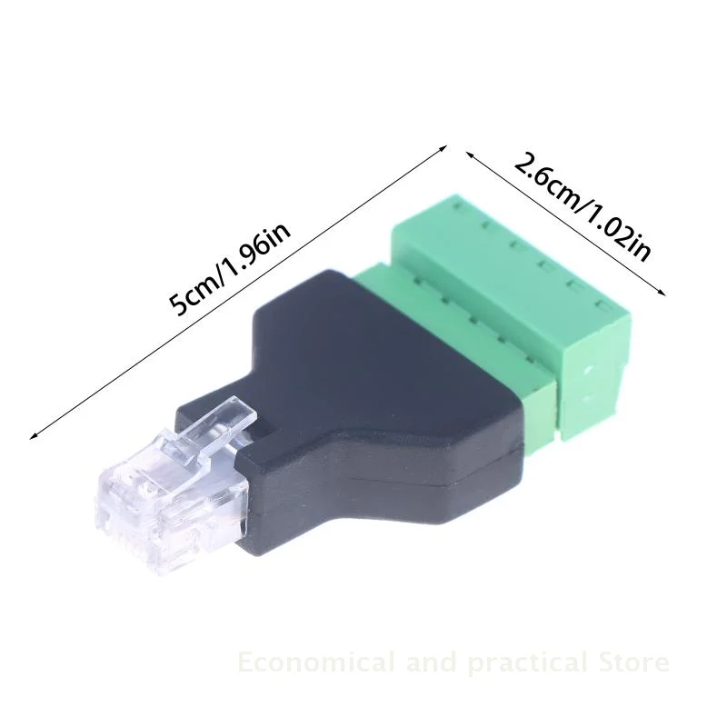 Ethernet mannelijke connector naar klemmenblokstekker voor CCTV-kabeladapter 6-pins