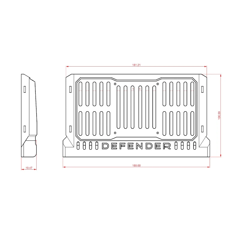1 szt. Symulowana platforma ochronna na lampę sufitową do samochodu RC Crawler 1/8 MJX H8H Defender, akcesoria
