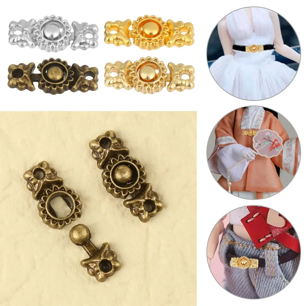 

10Sets 10mm Mini Ultra-small Metal Belt Buckle Doll Bags Clothes Shoes Buckles DIY Doll Dress Decor Buttons Sewing Accessories