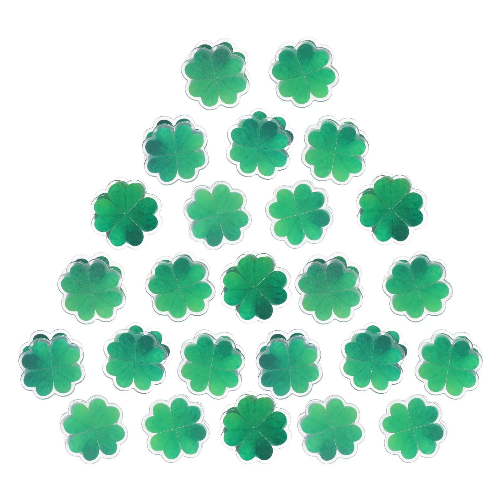 

25Pcs St Patricks Day Clover Paper Clips Acrylic Binder Clips for Organizing Notes Documents Office Home School Party Decor