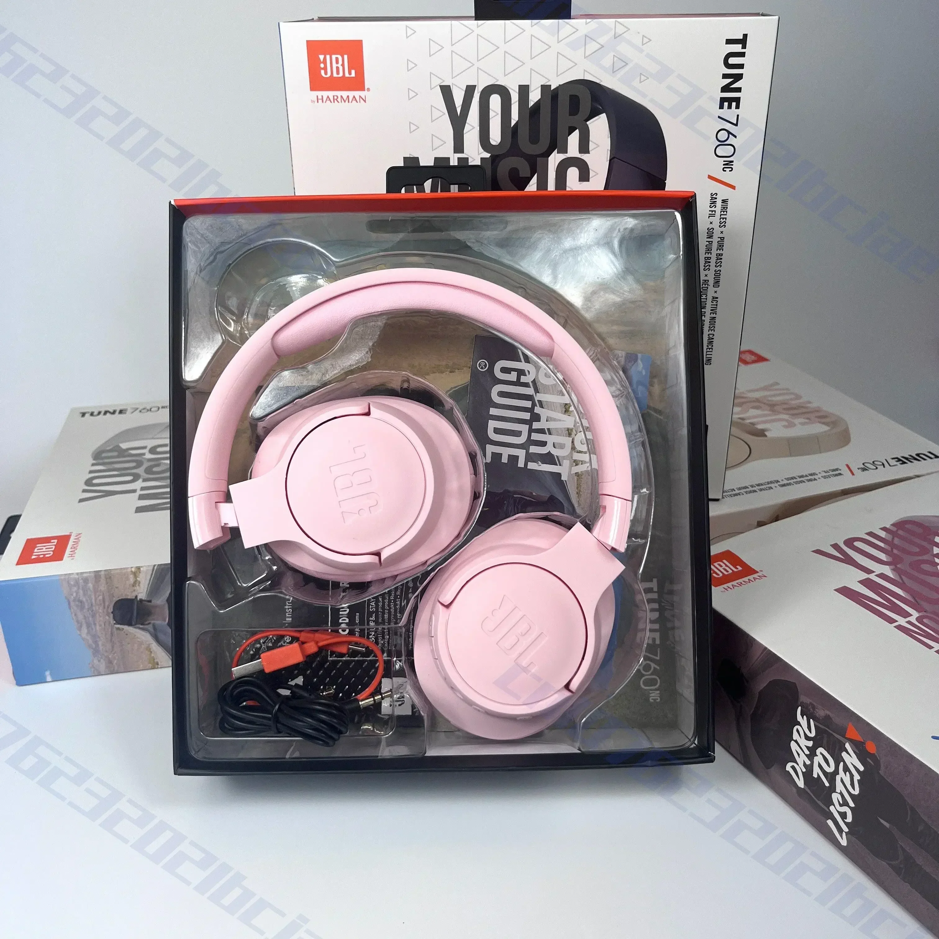 JBL Tune 760NC Draadloze Over-Ear Hoofdtelefoon Opvouwbaar Actieve Ruisonderdrukking Sport Headset voor Muziek en Reizen