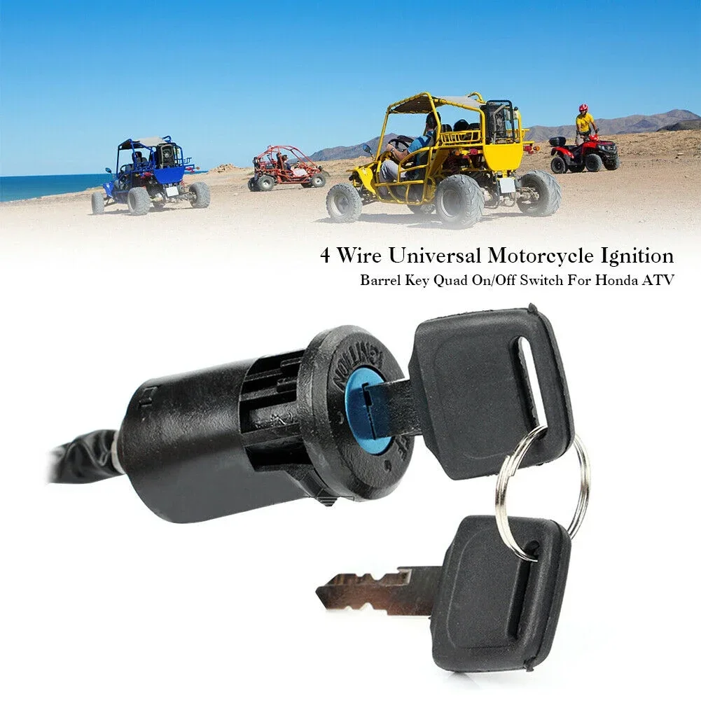 Motorcycle Ignition Switch + Keys Scooter Accessories Fit for Quad Dirt Bike for ATV on/Off Plastic Universal Replacement Parts