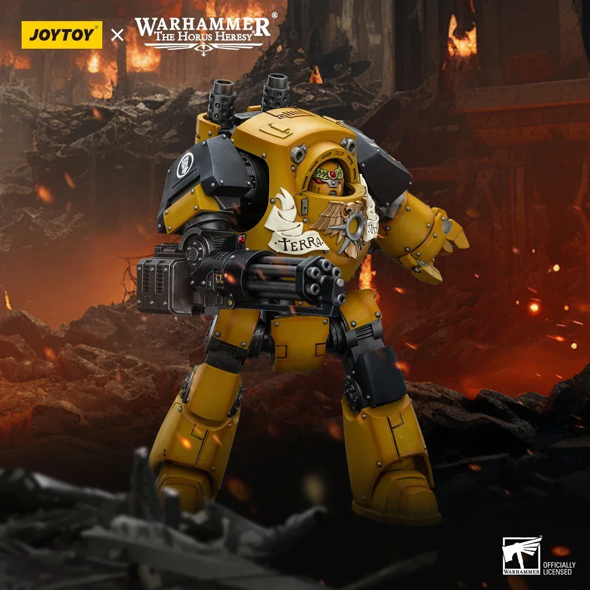 

JOYTOY Warhammer 40k 1/18 Action Figures Mecha Anime 24cm Imperial Fists Contemptor Dreadnought Collection Model