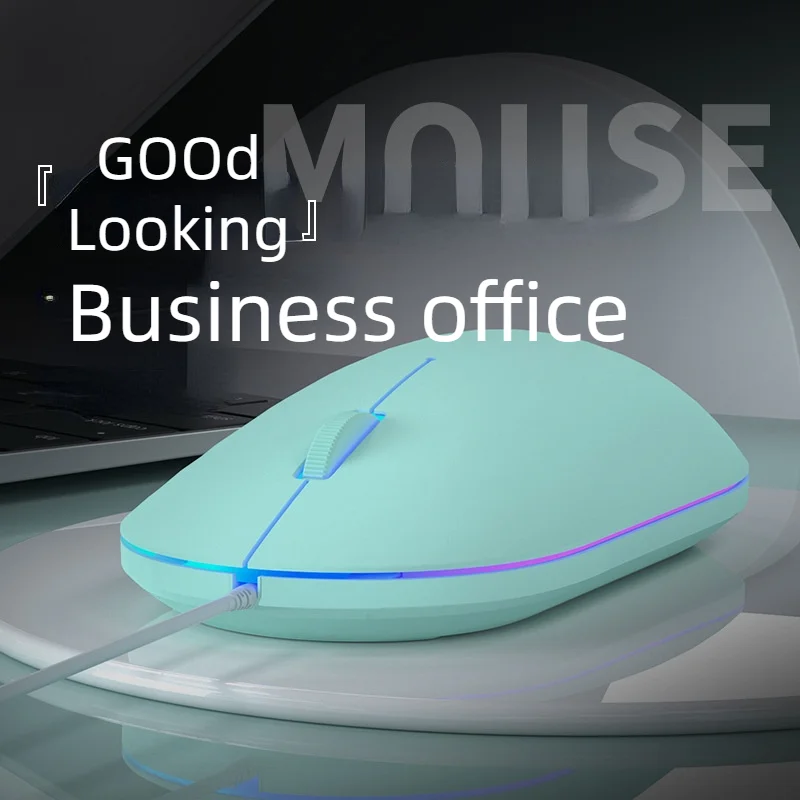 Mini Mouse P2 Wired Mini Mouse Home Office Laptop Desktop Luminous Cute Universal Mouse USB 1600 DPI Optical Creative Computer