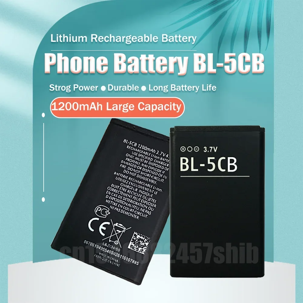 1pcs BL-5CB BL5CB BL 5CB 3.7V Replacement Lithium Phone Battery For Nokia 100 101 103 105 109 111 113 1000 1280 1110 1112 3108