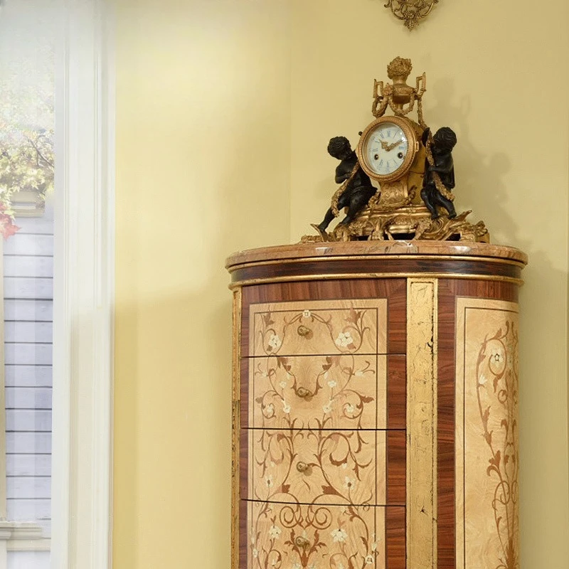 French mahogany carved chest of drawers Bedroom storage multi-chest of drawers Household multi-draw display cabinet