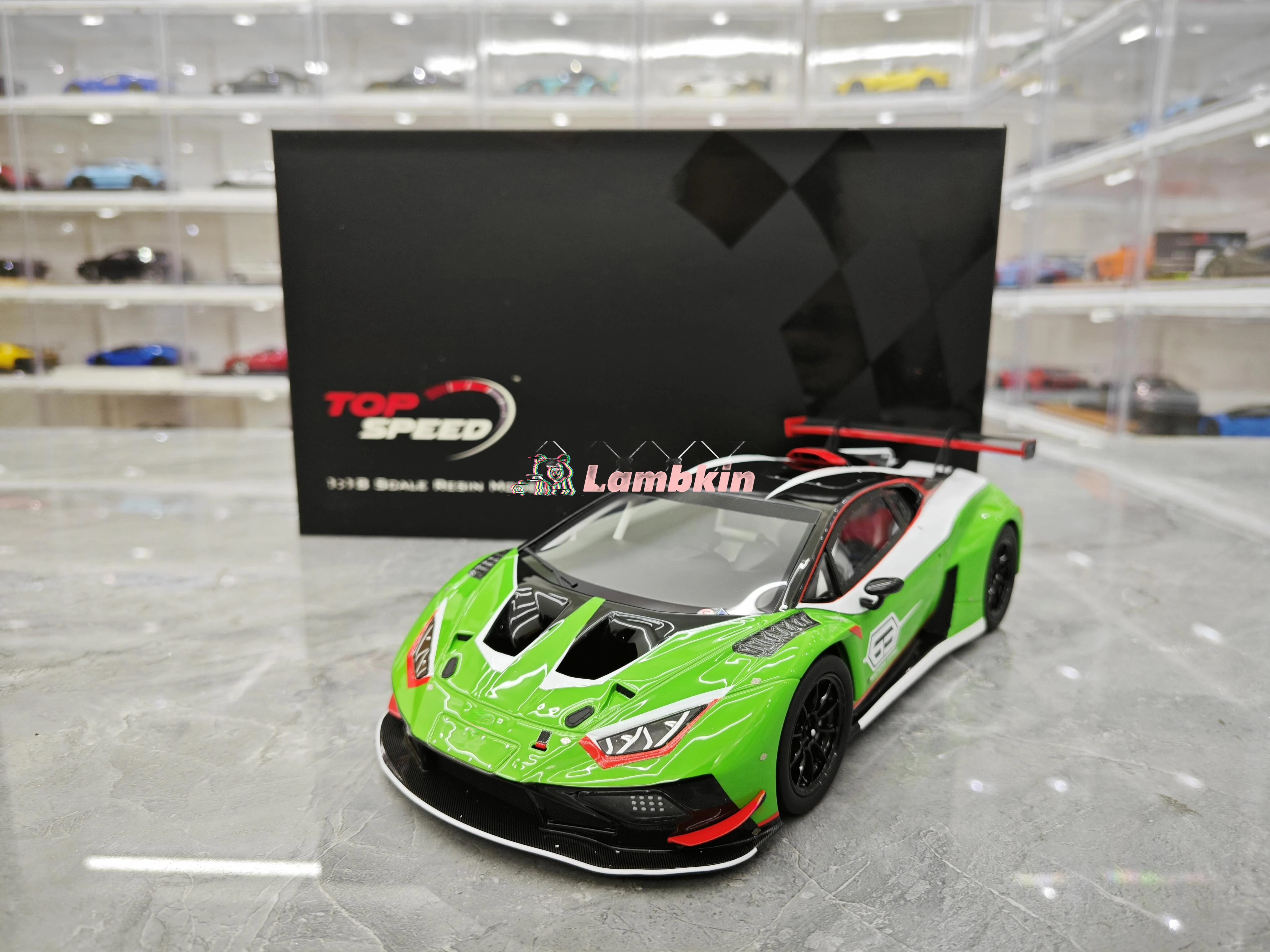 Top speed 1:18 For Lamborghini Le Mans GT3 EVO Huracan simulation resin car models