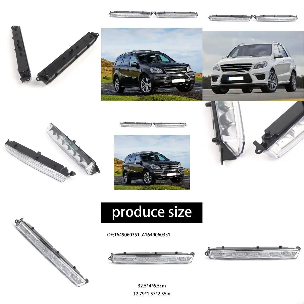 

Bright DRL LED Daytime Running Light for X166 X164 GL350 GL500 Car Headlight 72XB