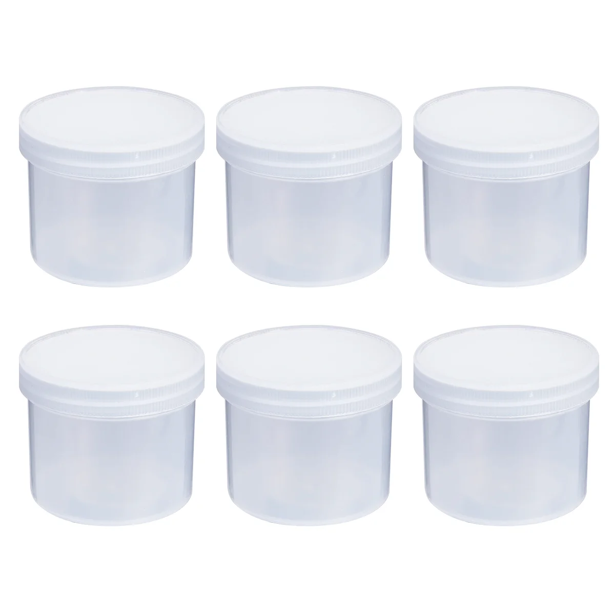 6Pcs 250ml Capacity Wide Mouth Empty Container Storage Bottle Jar with Lids (Semi-transparent) storage favor jars