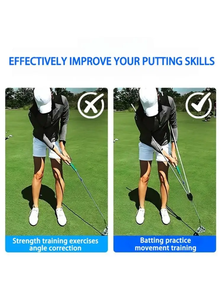 

Indoor Outdoor Putting Trainer Golf Putting Postures Corrector Easy to Use