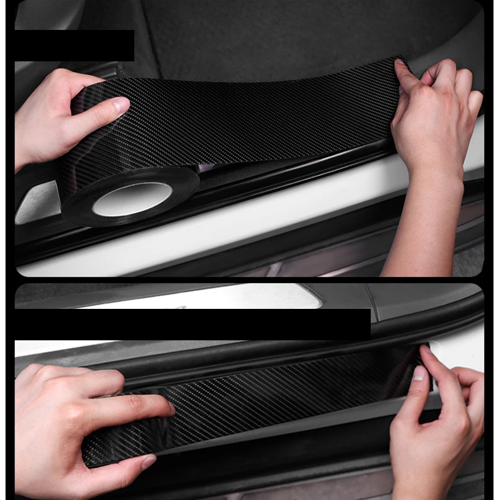 

Car Door Anti collision Sticker Pvc Bumper Guard Strip Rear Protector Trim Carbon Fiber Scuff Wall Auto Body Door Accessory Car