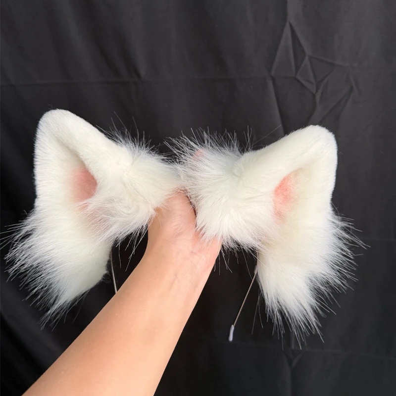 Halloween Cosplay Animal Beast Dog Ears Hairhoop Headwear Custom Made Green Ear Anime Christmas Game Party Cosplay Prop