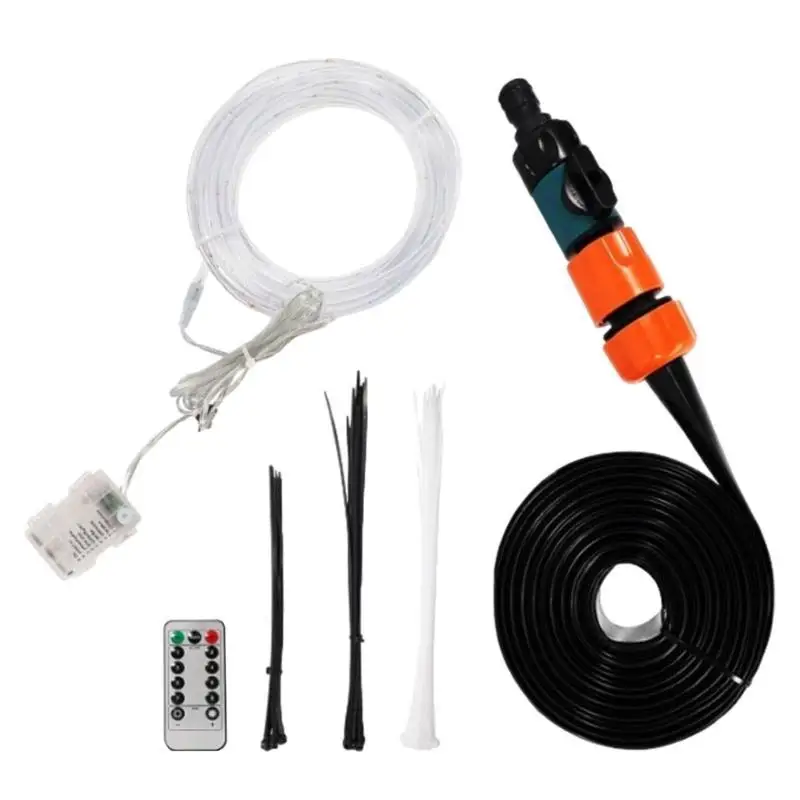 

E8BD Сменные аксессуары для батута с разбрызгивателем воды длиной 39,4 фута, вечернее светодиодное световое шоу для детей на