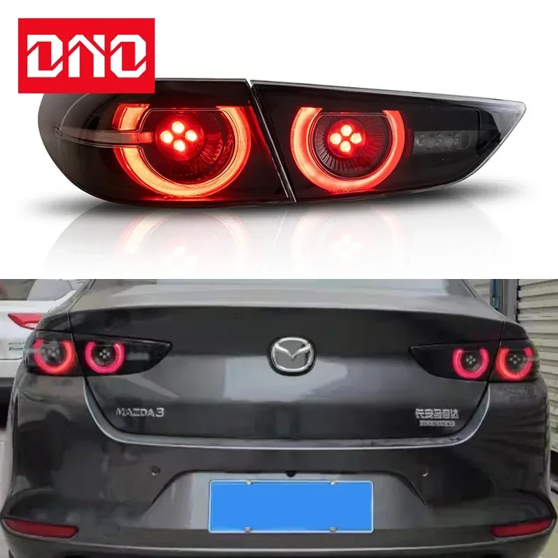 Car LED 12V Taillights For Mazda 3 Axela 2019 2020 2021 Rear Running Lamp Brake Reverse Dynamic Turn Signal Car Tail Lights