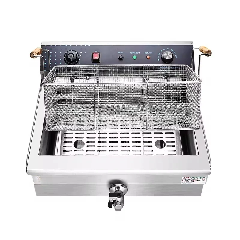 Fritadeiras comerciais de 20 litros Fritadeiras de batata Tornado de grande capacidade / Fritadeira elétrica industrial