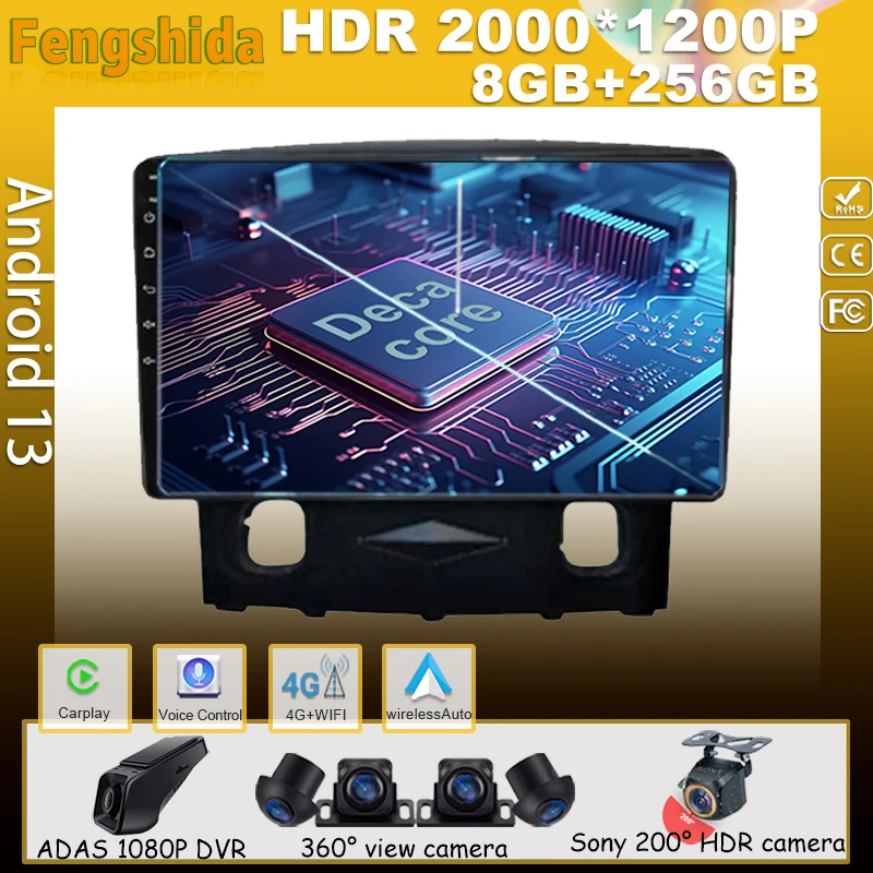 

Car Android For Ford Kuga 2008-2010 Player Auto Radio Multimedia GPS 360 Camera DVD HDR Wifi Navigation Carplay Screen Stereo BT