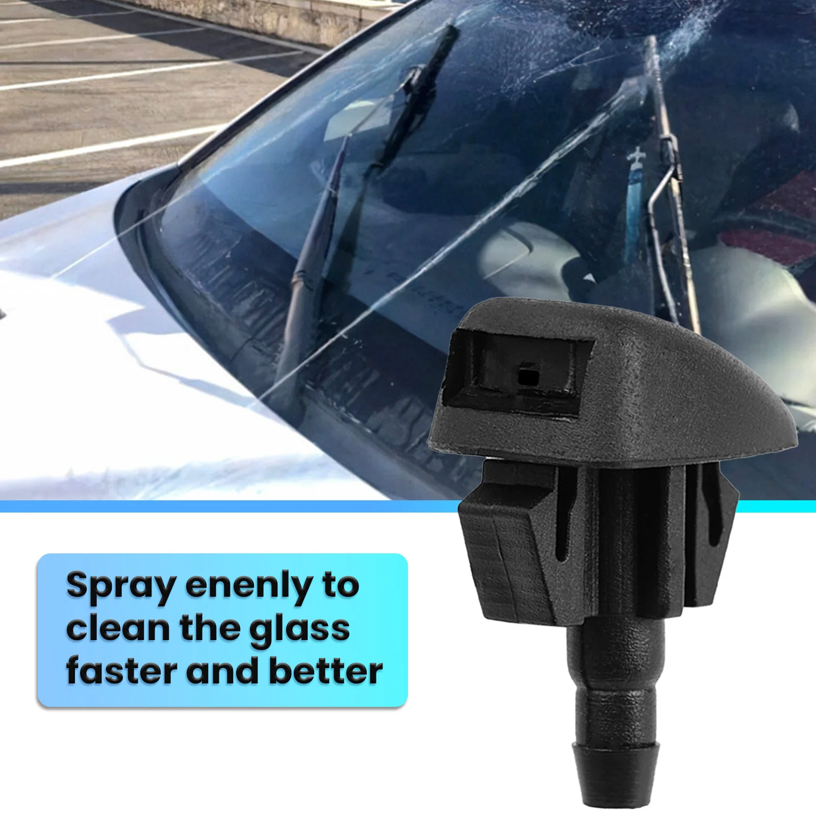 Erick\'s Wiper 2Pcs/set Front Windshield Wiper Washer Jet Nozzle For Mazda Tribute MK1 2001 - 2006 OE# EC01-67-50YA Hood Sprayer