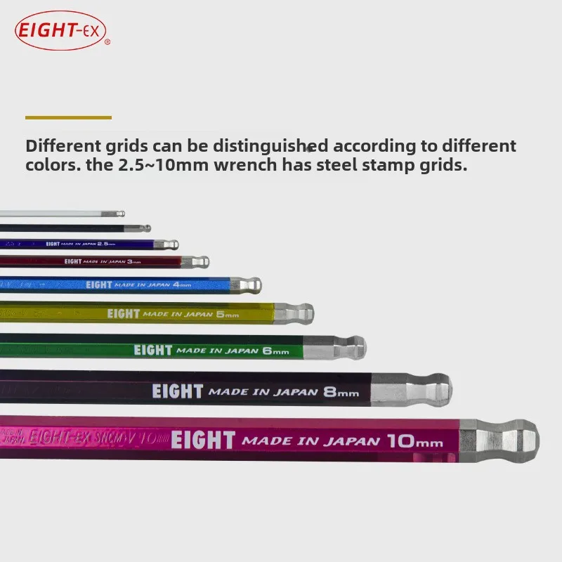 Набор красочных шестигранных ключей Baili, ВОСМОЙ японский импорт, метрический дюйм 1,5–10 мм
