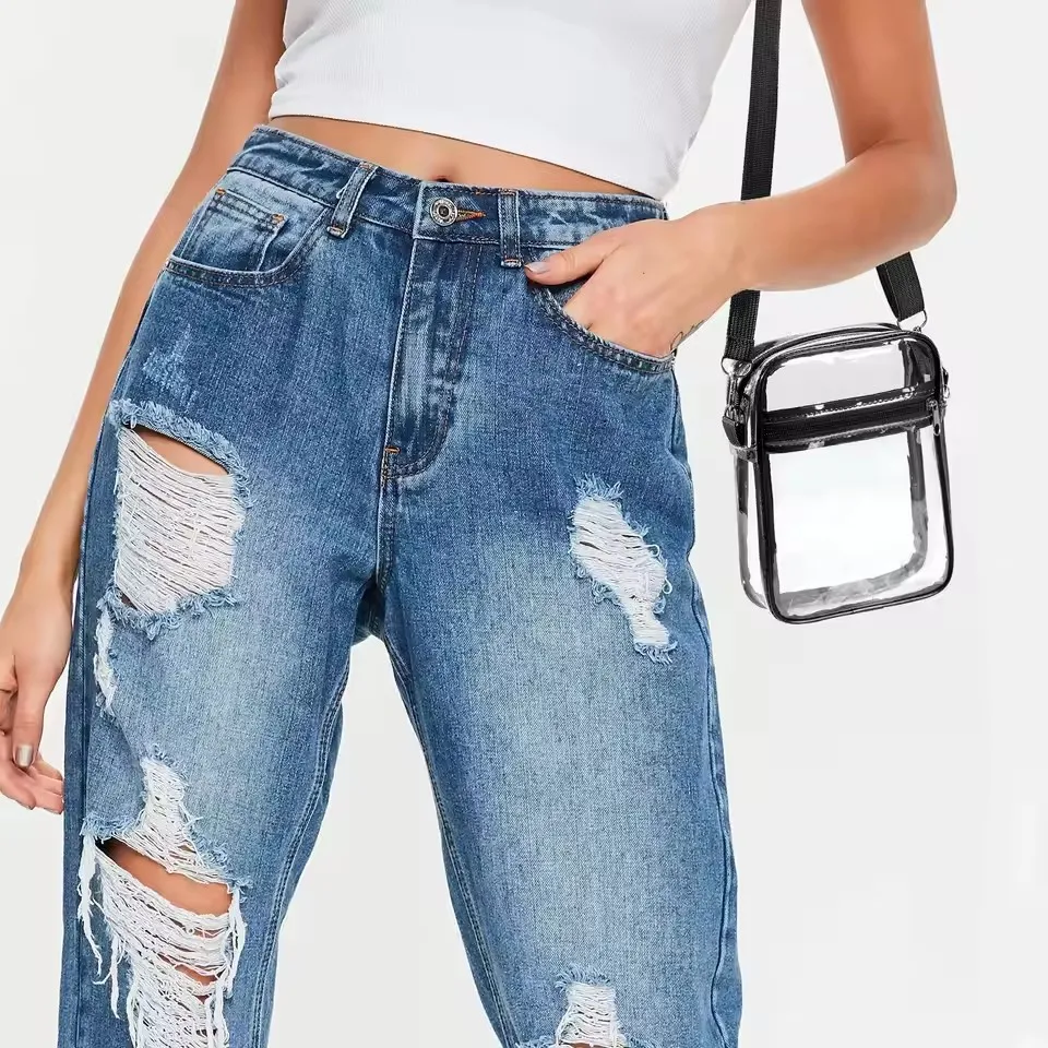 Transparent Crossbody Bag PVC Single Shoulder Women\'s Mobile Phone Bags Versatile And Simple Waterproof Small Square Bag