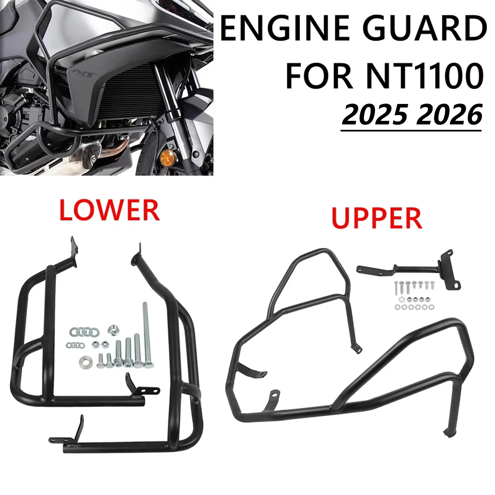 NT1100 Motorcycle Engine Guard Highway Crash Bars Fairing Bumper Stunt Cage Protector For Honda NT 1100 DCT 2025-26 Accessories