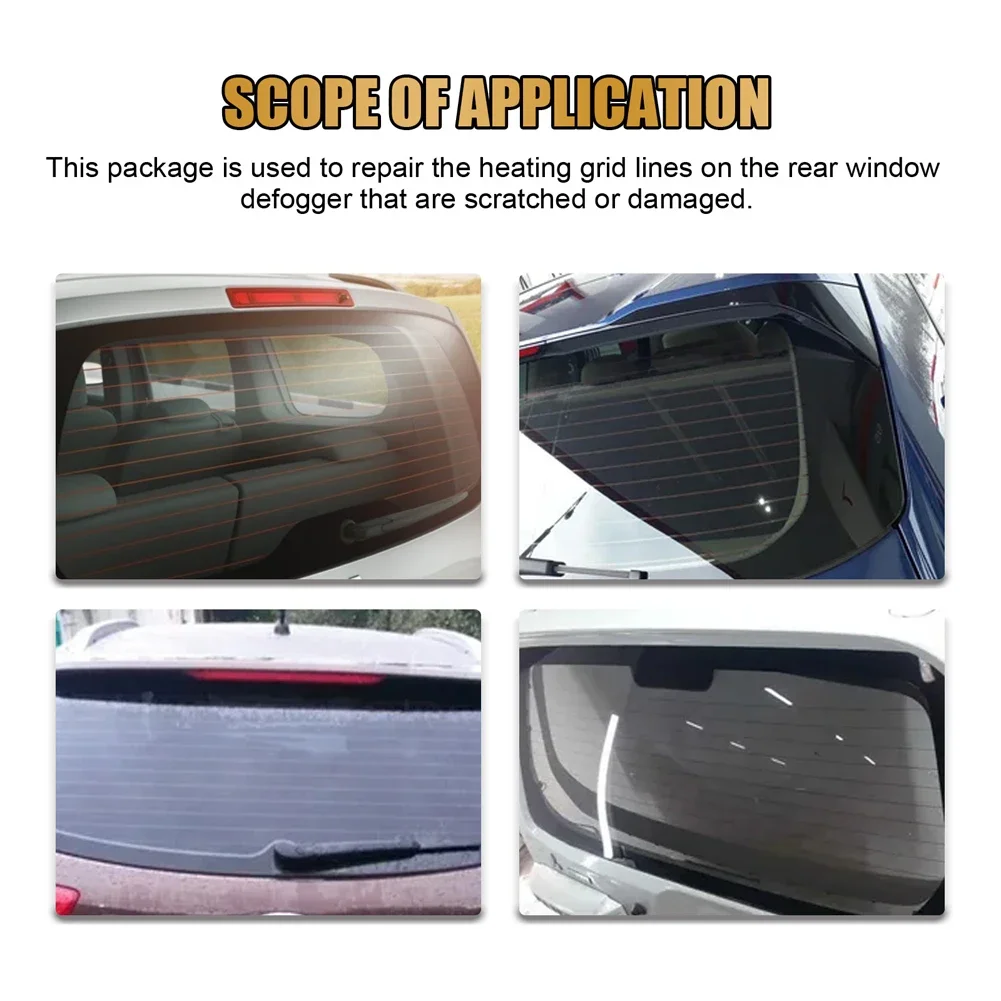 DIY Quick Repair Grid Defroster Kit DIY Quick Repair Scratched Broken Defroster Fix Heater Glass Lines Defroster Grid