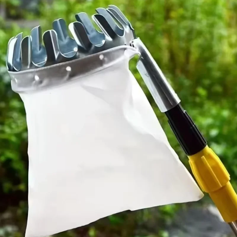 1pc Fruit Picker Tool, Metal Cherry Picker Tool, Fruit Picker Basket Head,Fruit Harvester Attachment Garden Hardware Tools