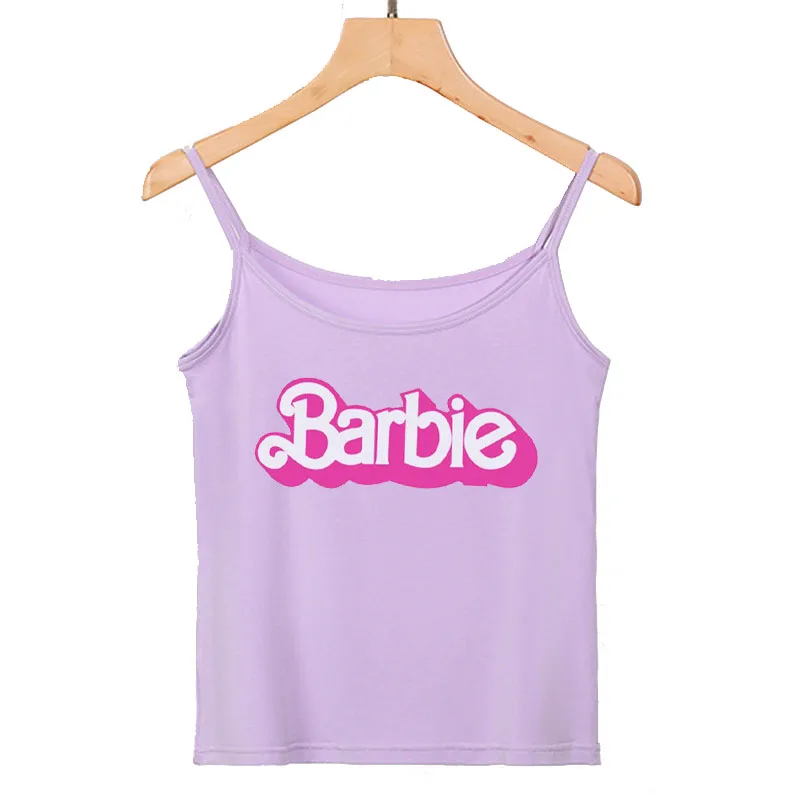 Cartoon European American plus size women's Barbie camisole sleeveless comfortable nude feel light and breathable bottoming top