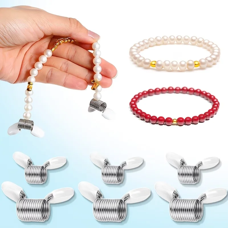 Practical Beading Accessories: Spring Bead Stoppers, Glue Sleeves, Anti‑Drop DIY Jewelry Thread Spring Clips