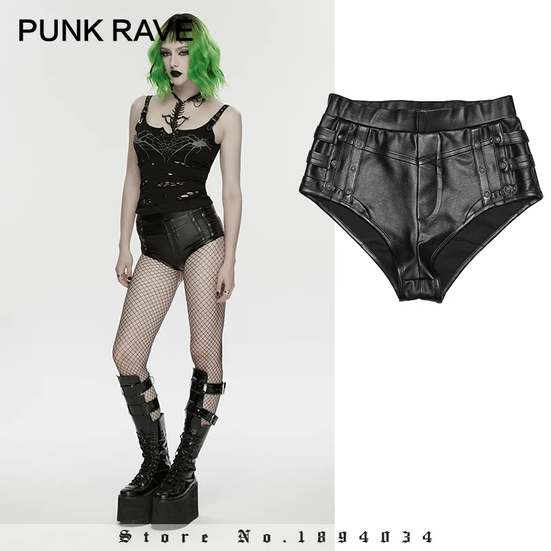 

Женские шорты PUNK RAVE в стиле панк, резиновые, вязаные, с металлическими элементами, для мотоциклистов, в стиле Cool Girl