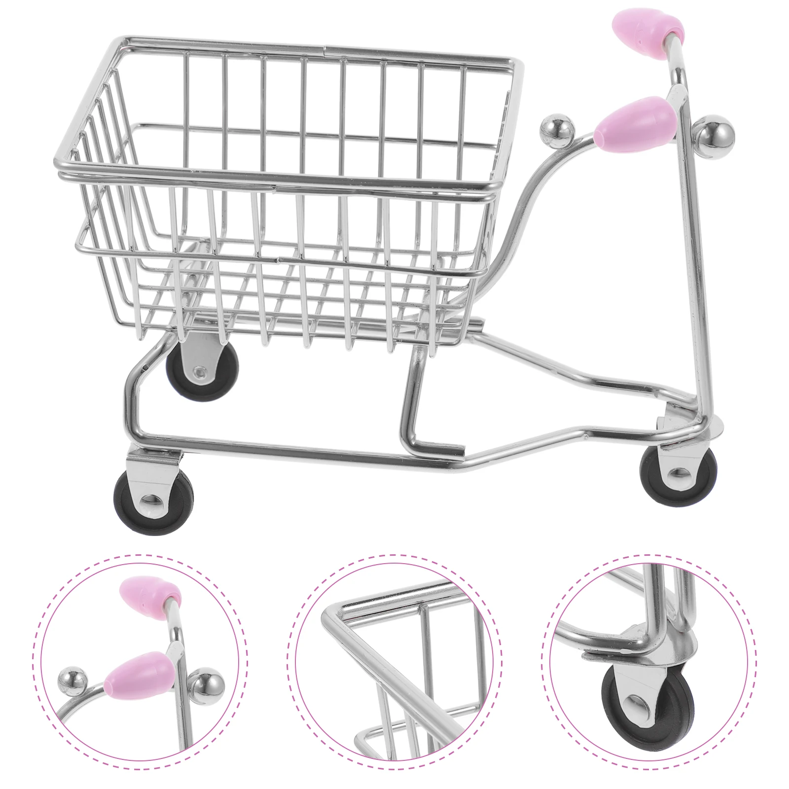 

Beauty Egg Holder Delicate Mini Shopping Cart Desk Miniature Makeup Sponge Holders Iron Storage Rack Drying