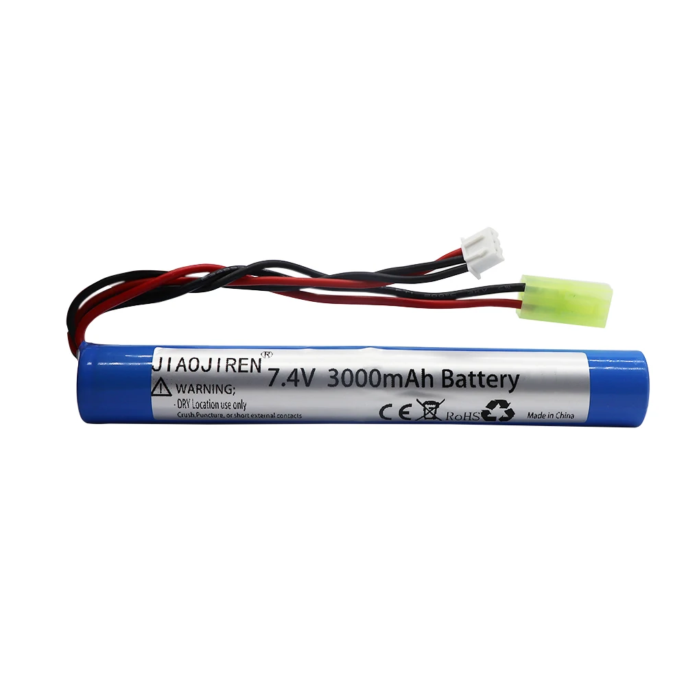 18650 Water Gun Lipo Battery 3000mAh 2S 7.4V for AKKU Mini Airsoft gun water Gun Battey Parts Tamiya SM Connector for air gun