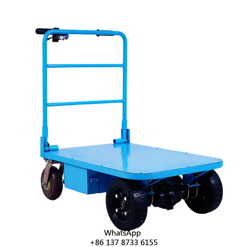 

High Load Industrial Steel Metal Heavy Duty Electric Foldable Platform Hand Truck Electric Trolley Cart