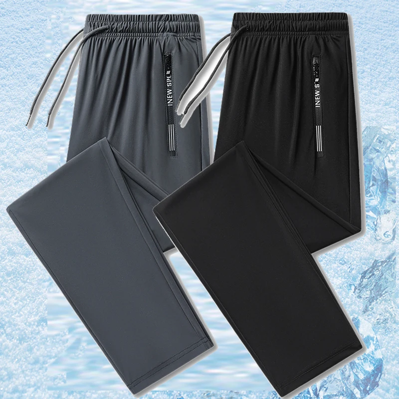 

Дышащие мужские брюки, спортивные штаны, быстросохнущие брюки, мужские спортивные брюки на весну и лето, спортивные брюки с эластичной резинкой на талии, спортивный костюм для бега XXXL