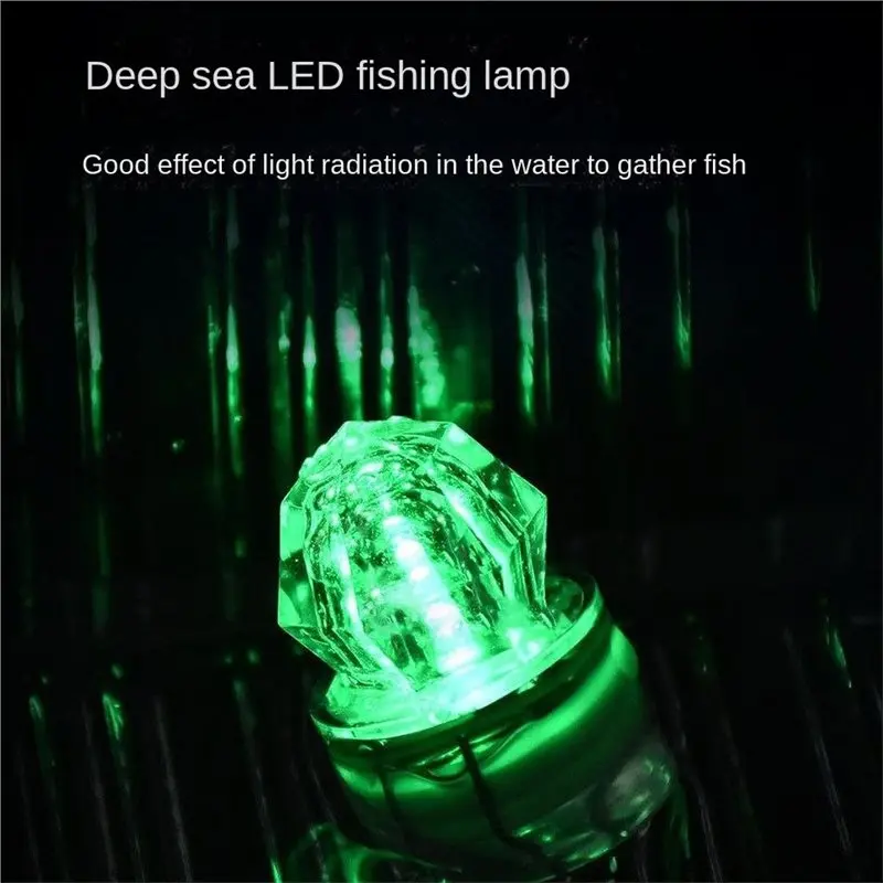 10Pcs LED Deep-Water Fishing Lights, Underwater Bait Lights Suitable For Saltwater And Freshwater Environments-AT30