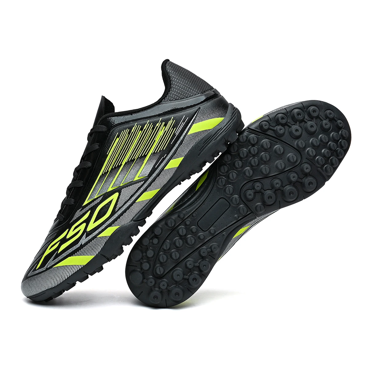 

TF Soccer Cleats Men Women Kids PU Synthetic Upper Rubber Outsole Wear-resistant Non-slip Training Shoes