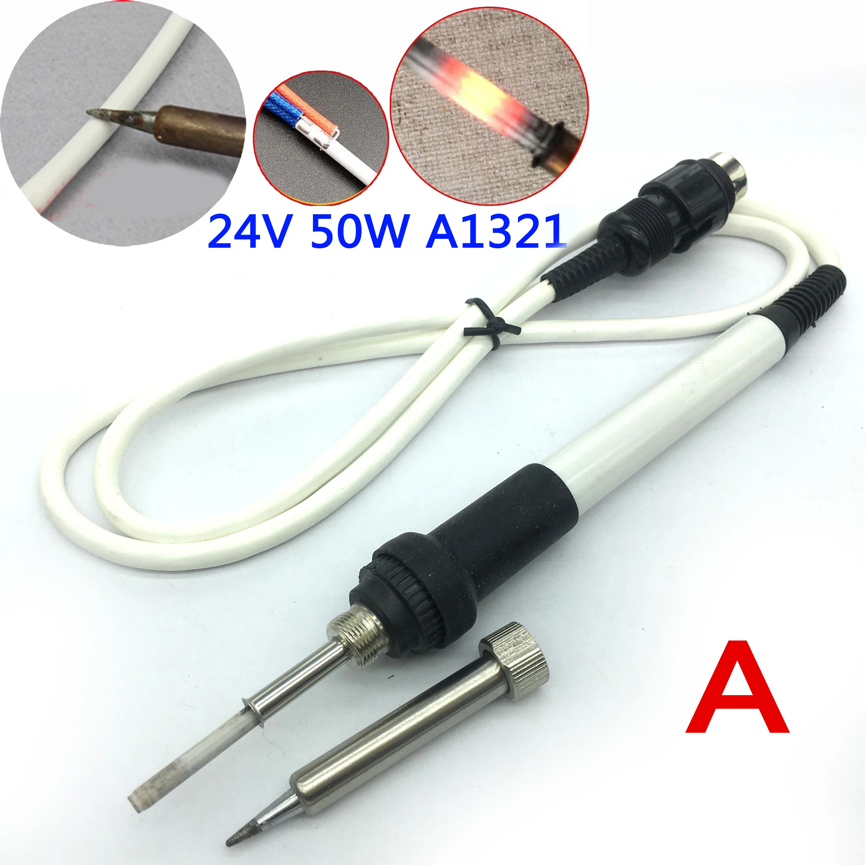 Blue/White 907 Soldering Iron Handle Silicone Cable A1321 Heating Core For 936 852D+ 853D 898D 936B 937D Repair Rework Station