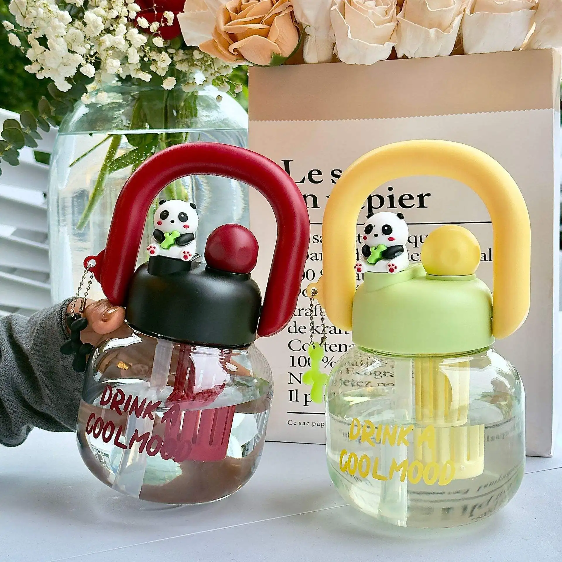 Large Capacity Portable Sucking Cup High Appearance ladies Children Party Big Belly Cup, Straw Cup