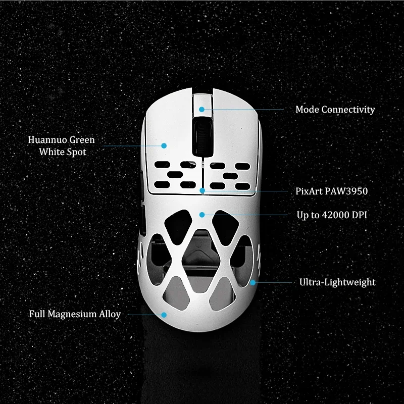 Ajazz Am3 Pro Tri-Mode Wireless E-Sports Gaming-Maus aus Magnesiumlegierung Paw3950, leichtes 8k Custom Edition Laptop-Zubehör
