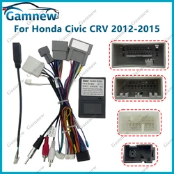 Car Radio Harness Accessories Wire Wiring Adapter Connecter Plug Canbus Android Universal Cable For Honda Civic CRV 2012-2015