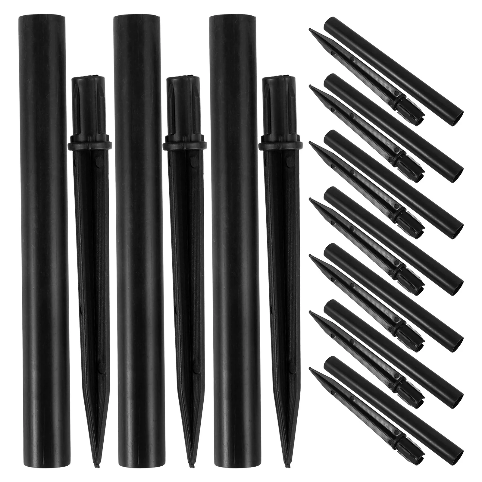 

10 Sets Outdoor Street Light Solar Ground Plug Path Stakes Plastic Spikes for Lights