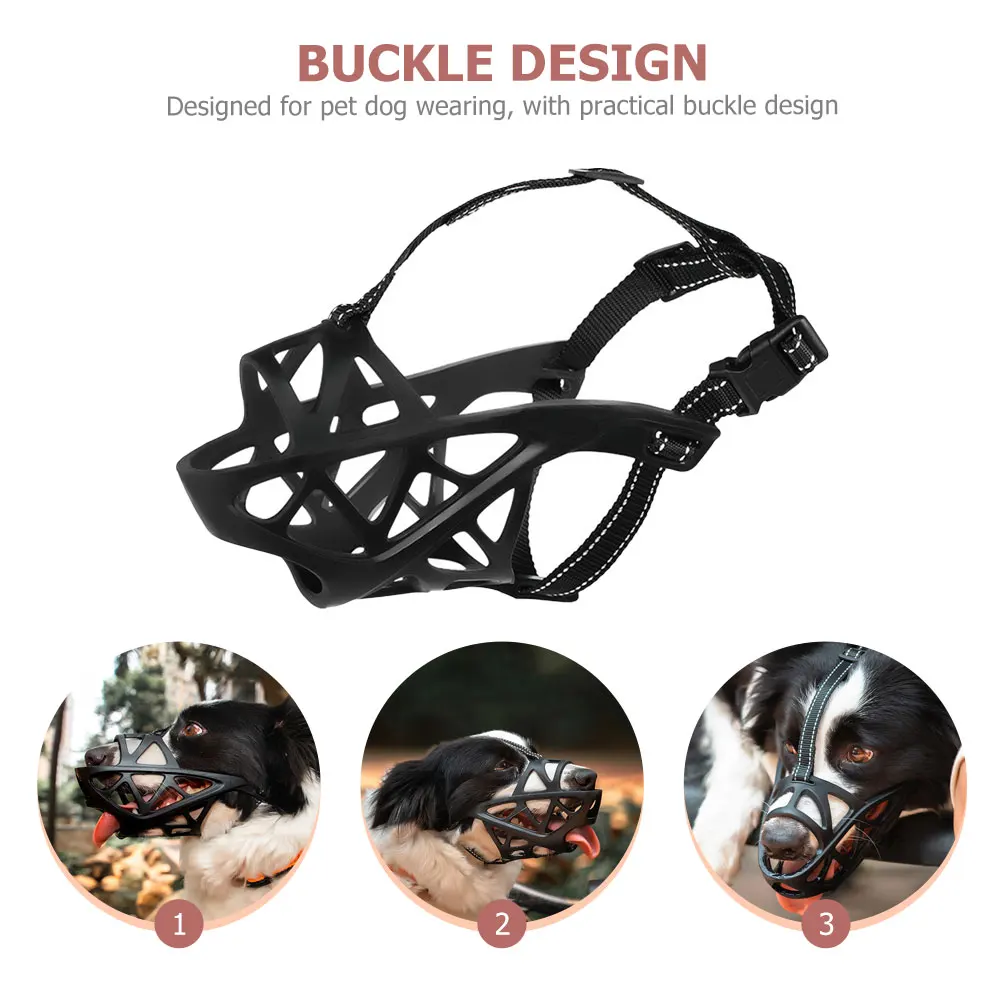 Adjustable Basket Anti-Bite Outdoor Breathable Tpr For Medium Large Dogs Puppy Mouth Cover Anti-Barking Pet Mask Head Walking