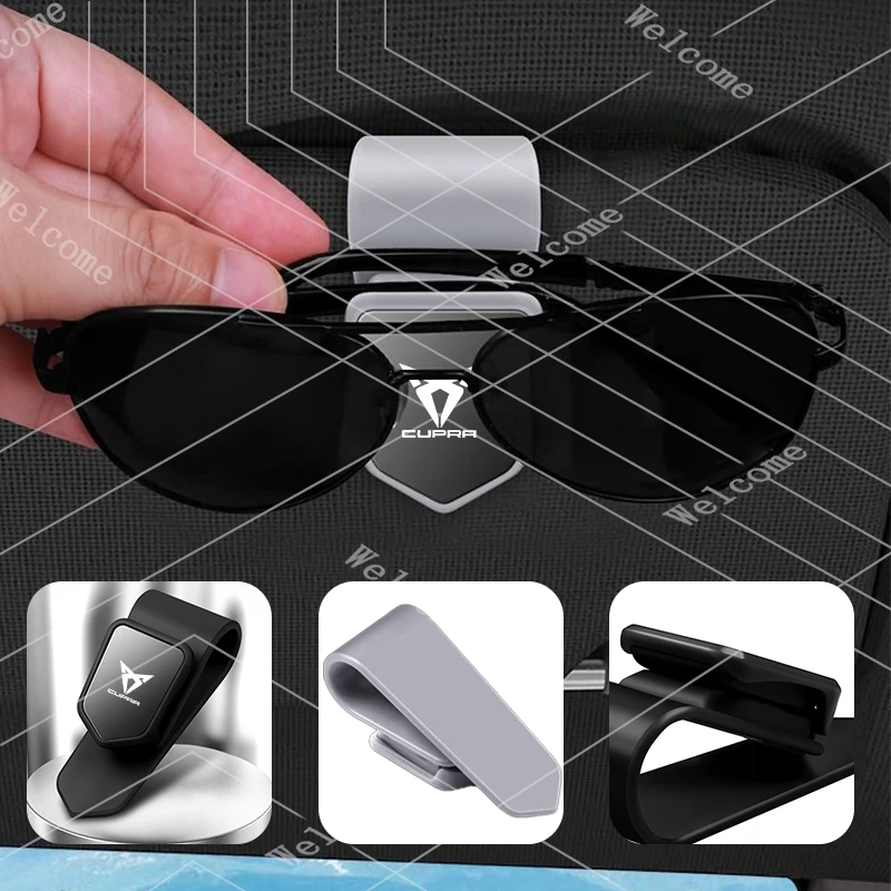 New Car Sun Visor Glasses Holder Sunglasses Case Eyeglasses Clip For Seat Cupra Ateca Born Leon IBIZA Raval Formentor valve core